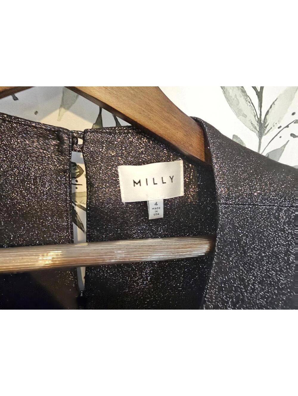 Milly Dress Black Womens Size 4 Stretchy Off Shoulder